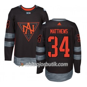 Nordamerikansk Tröja Auston Matthews 34 World Cup 2016 Svart Premier